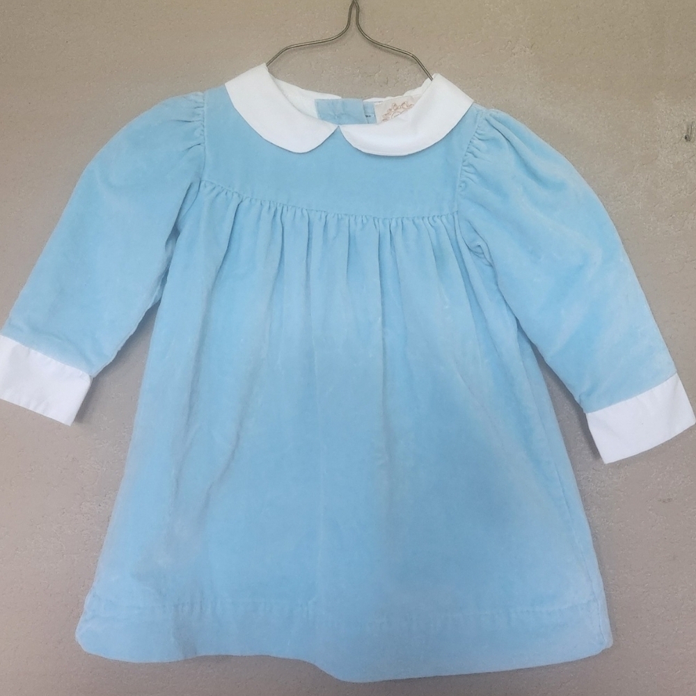 Light Blue Dress with White Collar
